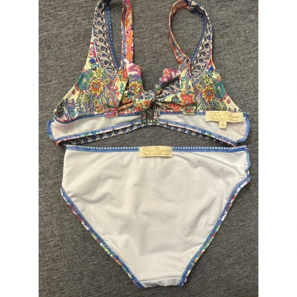La Moda Clothing Women's Knotted Floral Bikini Set Size Small - Picture 3 of 5